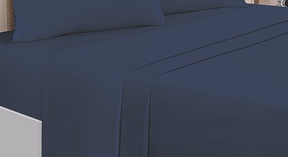 navy-Soft-Microfiber-Bedsheet-with-pillows-ontario-canada
